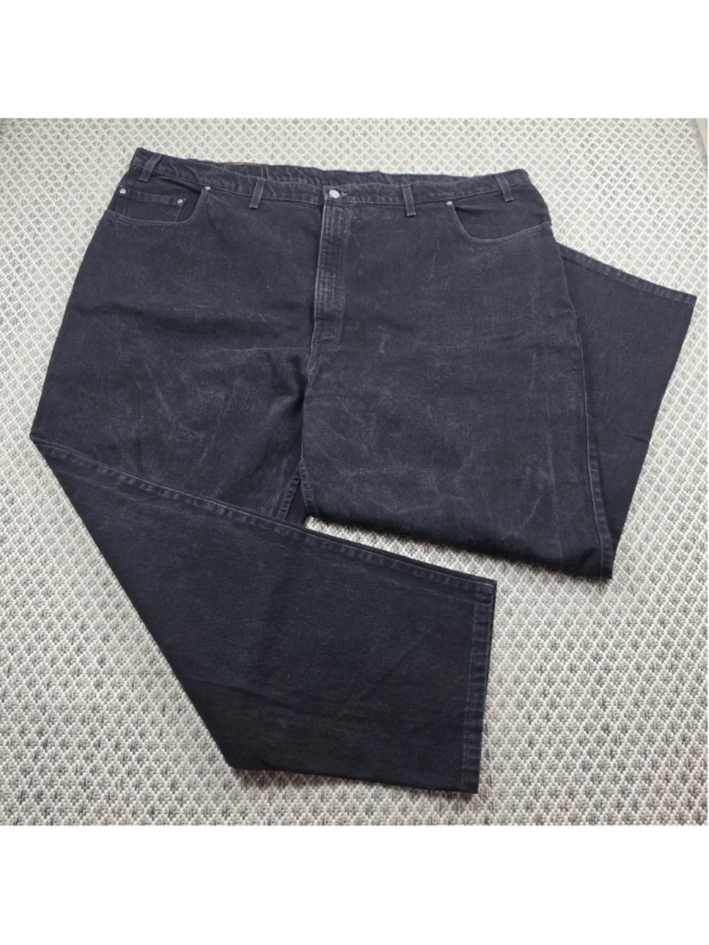 Vintage 1998 Levi’s 589 Loose Fit Black Jeans USA Made W52 L30 Denim 90s Y2K